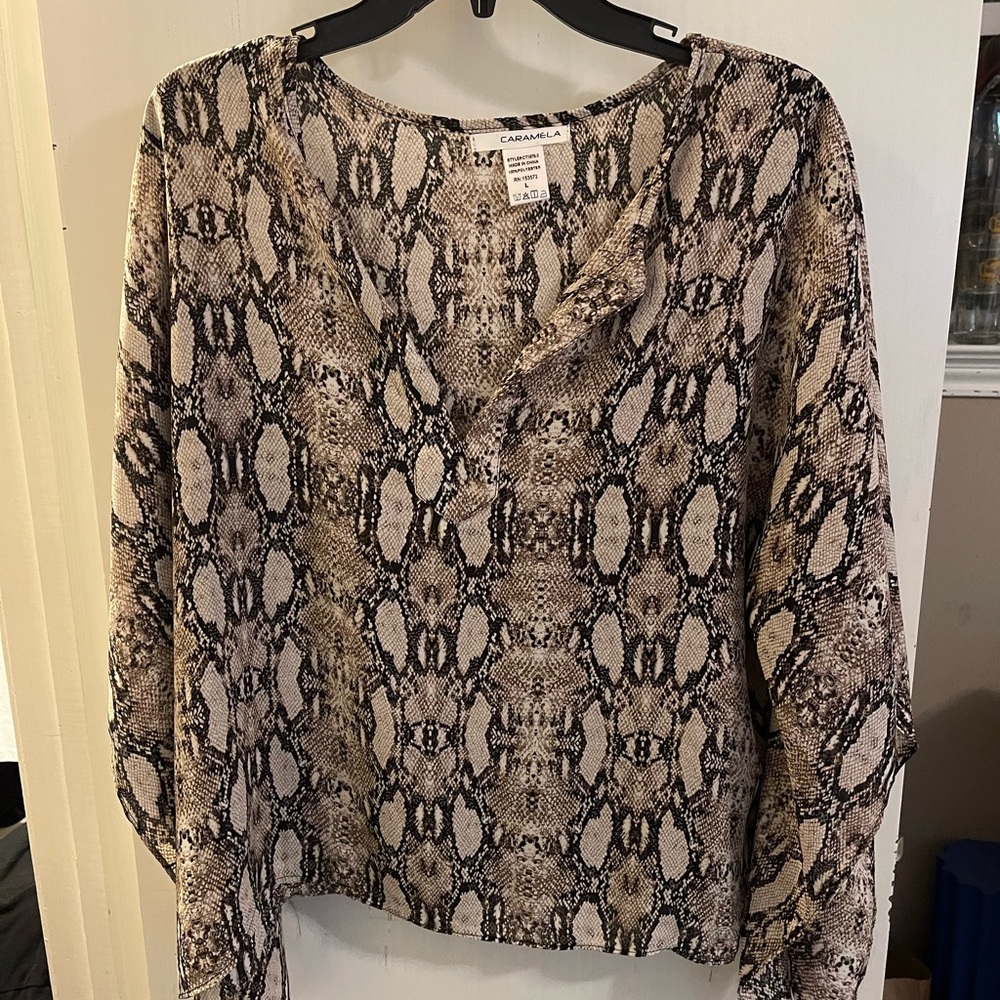 Snake Print Flowy Tunic